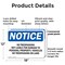 Signmission No Trespassing Not Liable For Damage To OSHA Notice Sign, Plastic, 18in W x 12in L, 2PK OS-2PACK-NS-P-1218-L-14946 - alternate 7